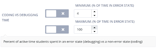 Coding vs Debugging toggle