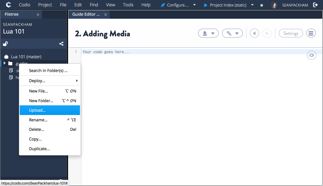 Codio Guides Part 2: Adding media to your online course
