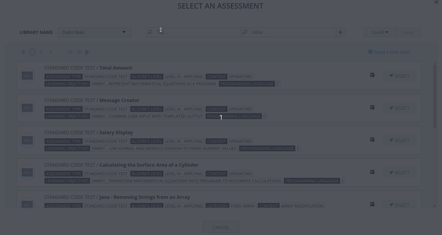 assessments-library