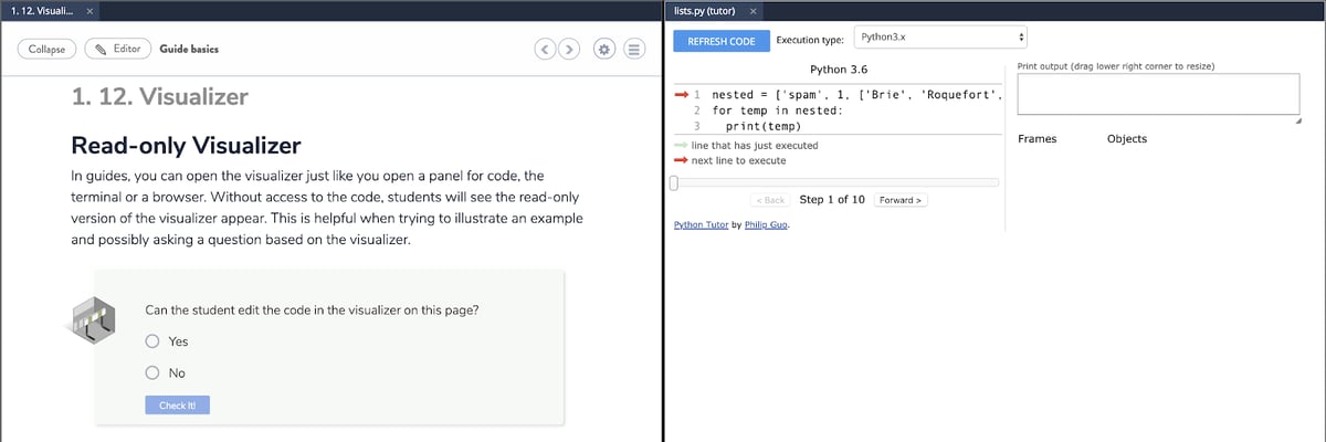 Codio Adds “Code Visualization Tool” for Python | Codio
