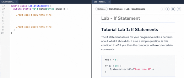 Gif of Codio coding