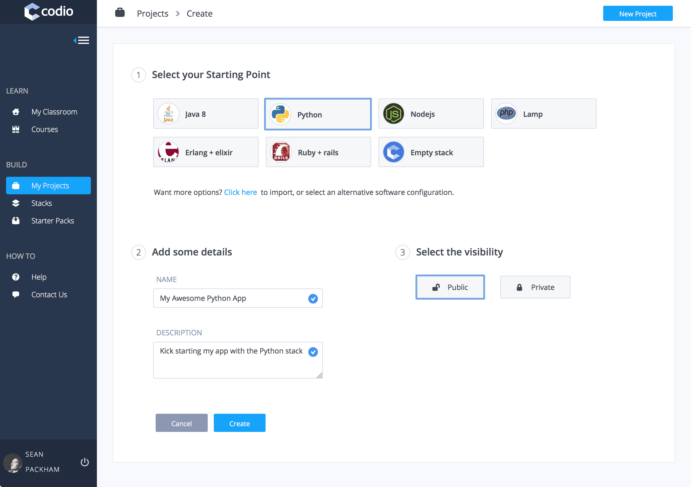 Codio Stacks: A guide on how to build reusable cloud software stacks