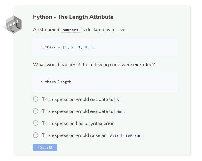 Multiple choice t2 - Enterprise Page